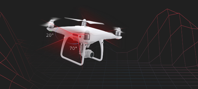 phantom 4 pro sensori laterali